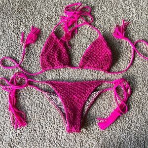Acacia polihale & humuhumu Hot Pink Mesh Bikini